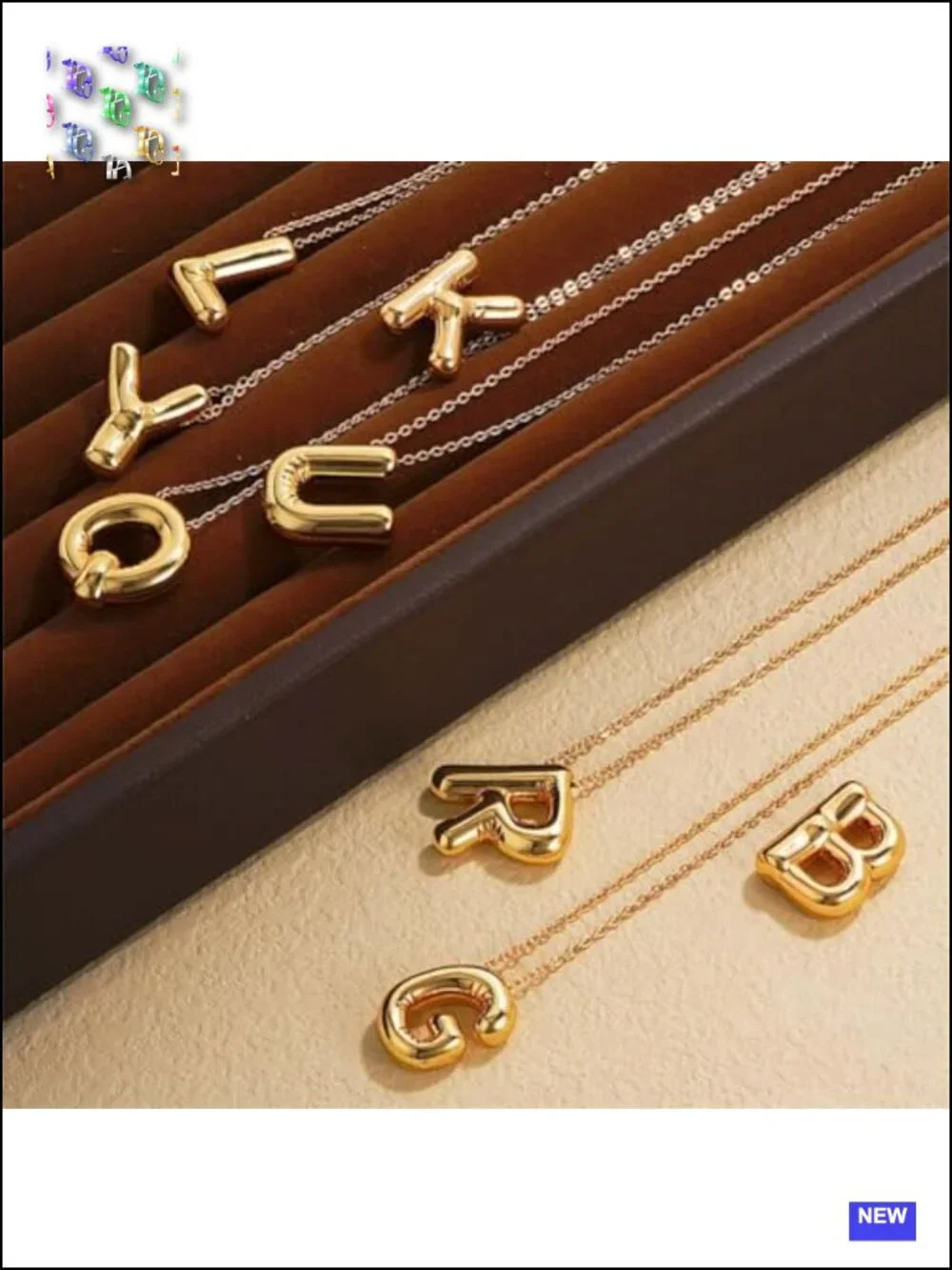 Gold Plated Layered Initial Choker Necklace Set for Women Teens